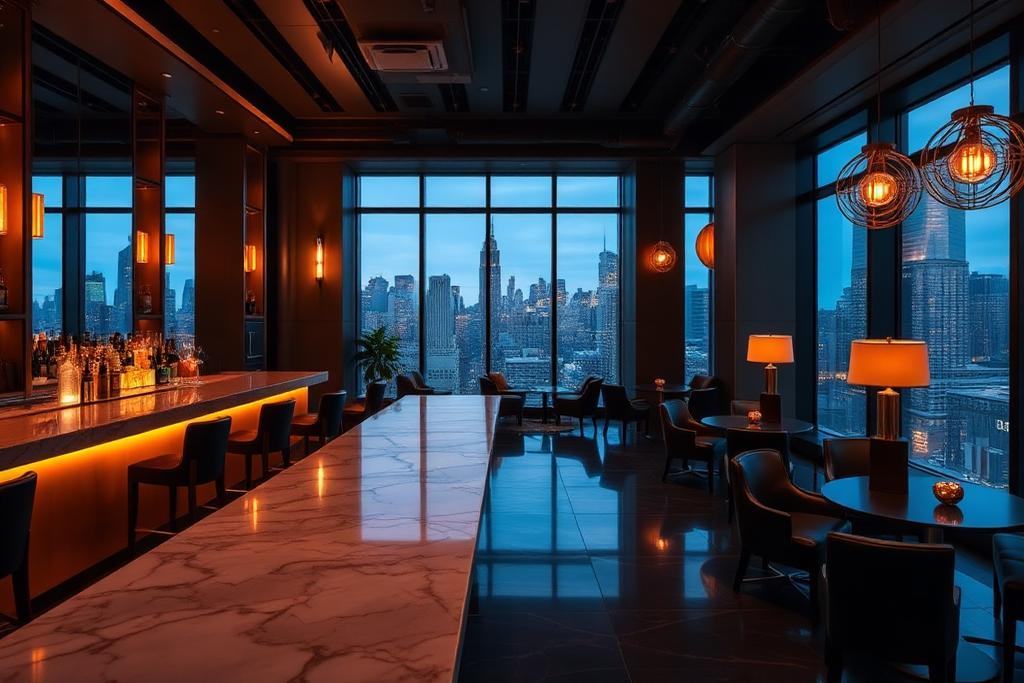 Matriarch cocktail lounge with skyline views